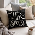 thumbnail image 2 of 2026 Halloween Outdoor Decorations Halloween Throw Pillow Covers Black White Pumpkin Skeleton Web Decorative Cushion Cases Spooky Halloween, 2 of 6