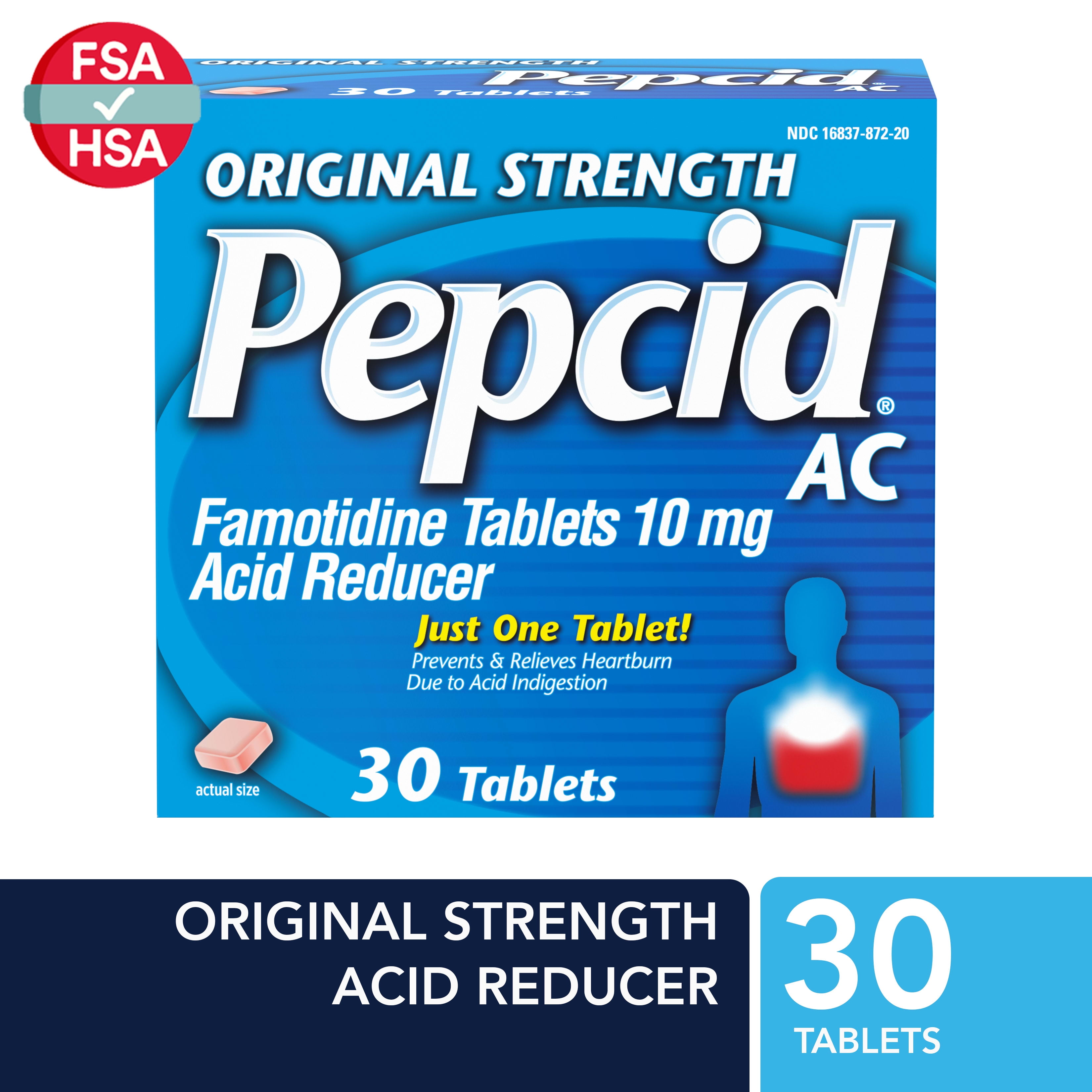 Pepcid AC Original Strength for Heartburn Prevention & Relief, 30 Ct