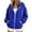 Blue, variant on LUVDA Womens Sherpa Zip Up Hoodies Fleece with Pockets and Drawstrings Cozy Warm Sweatshirts for Fall Winter