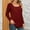 Wine, variant on Baqcunre Long Sleeve Shirts For Women Women'S Long Sleeve T Shirt Fashion Square Neck Tops Solid Color Casual Blouses T Shirts For Women Going Out Tops Black L