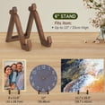 thumbnail image 2 of Generic Wooden Plate Holder Picture Frame Holder Desk Book Shelf Portable Decorative Plates Easel Display Stand for Home Dish Cooking, 2 of 8