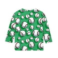 thumbnail image 5 of Baseball Graphic Tees Girls 3/4 Sleeve Tops Trendy Casual Cute Crewneck Kids Tshirts Toddler Girl Clothes Y2K Fall Fashion Tees Workout Gym Outfits, Size 3-12, 5 of 5