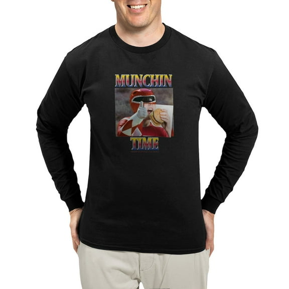 CafePress - Power Rangers Munchin Ti Men's Long Sleeve T Shirt - Long Sleeve Dark T-Shirt