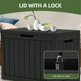 thumbnail image 4 of Uforic 45 Gallon Outdoor Resin Deck Box, Waterproof Storage Box, Lockable, Black, 4 of 10