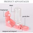thumbnail image 3 of Jinsinto Rabbit Bottle, 17 OZ Hanging Automatic Fountain Dispenser, Leak-Free, for Rabbit Chinchilla Guinea Pig Hedgehog Ferret, 3 of 5