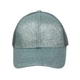 thumbnail image 2 of Gravity Threads Kids Ponytail Messy Bun Trucker Hat, Mint, 2 of 2