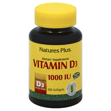 Natures Plus Vitamin D3 1000 Iu 180 Softgels