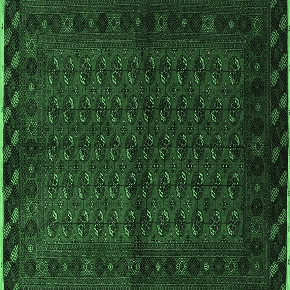 Ahgly Company Indoor Square Southwestern Emerald Green Country Area Rugs, 5' Square