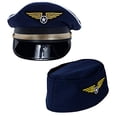 thumbnail image 2 of Sombrero de Piloto - Paquete de 2 - Sombrero de Capitán Piloto - Disfraz de Piloto y Auxil Tigerdoe Tigerdoe, 2 of 2