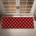 thumbnail image 2 of Red and Black Checkered Pattern Door Rugs,Washable Non Slip Door Mats Indoor,Decorative Door Mats,Entry Mat Indoor for Entrance,Bedroom,Kitchen,Bathroom,16"x47", 2 of 6