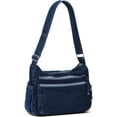 thumbnail image 2 of LHSHIDU Women's Retro Large Canvas Denim Shoulder Bag Denim Crossbody Handbags Casual Style Lightweight Tote Purse, 2 of 7
