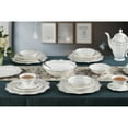 thumbnail image 2 of Lorren Home Trends Lace-57 57 Piece La Luna Wavy Silver Mix & Match Bone China Set, Service for 8, 2 of 5