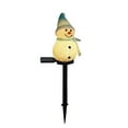 thumbnail image 2 of Uutvery Solar Christmas Snowman Ground Light, Resin Garden Patio Decor with Auto Dusk to Dawn, Waterproof, for Outdoor Ambiance, 2 of 6
