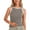Coffee, variant on Wang6 Women High Neck Ribbed Tank Tops Striped Printed Sleeveless Slim Fit Summer Tops Causal Crew Neck Graphic T-Shirts Tees Red XL