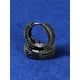 thumbnail image 3 of Men's Glamorous Unisex Style Cubic Zirconia Paved Hoop Earrings With Micro Pave Cz, Black Nano Coating, And Gold Plated Copper Material, 3 of 4