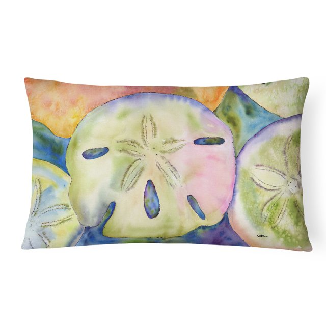 Caroline's Treasures 8545PW1216 Sand Dollar Canvas Fabric Decorative Pillow, Large, Multicolor