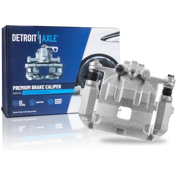 Detroit Axle - Front Right Brake Caliper for Ford 2011-2019 Fiesta Passenger Side Disc Brake Caliper with Bracket 2012 2013 2014 2015 2016 2017 2018 Replacement