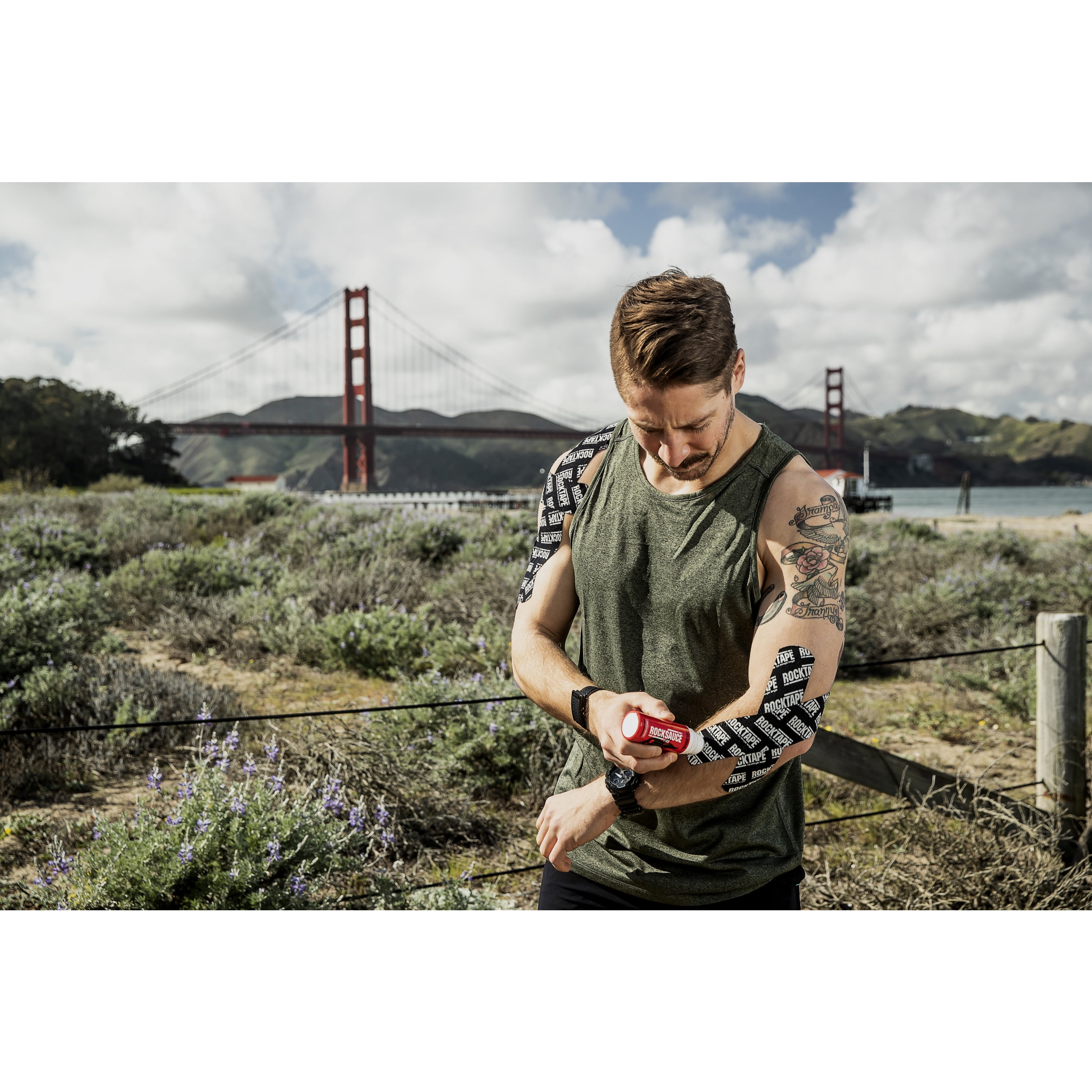 RockTape RockSauce Fire 12oz. Roll-on, Topical Muscle Pain Relief for Use with Kinesiology Tape