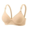 thumbnail image 1 of Gtoiithly Women's Snowflake Pattern Seamless Bra, Adjustable Straps, Gentle Support & Soft Fabric for Daily Wear Beige 38, 1 of 2