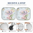 thumbnail image 6 of Xecao Vintage Rose for Foldable Car Sun Shades (2-Pack) offer sun protection with an easy-fold design for convenient windshield shading., 6 of 7