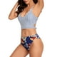 thumbnail image 4 of Nuevo traje de baño dividido para mujer Traje de baño sexy con estampado de rayas informales Fridja  nalpqowj19445, 4 of 8
