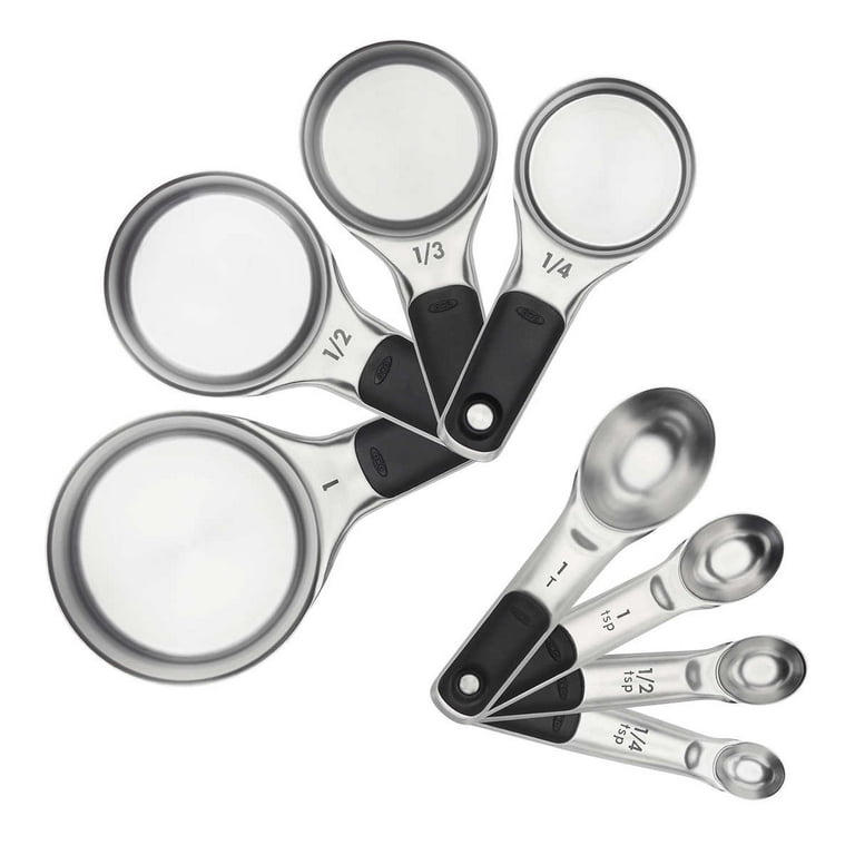 Upors 8/10pcs Stainless Steel Measuring Cups And Spoons Set Deluxe