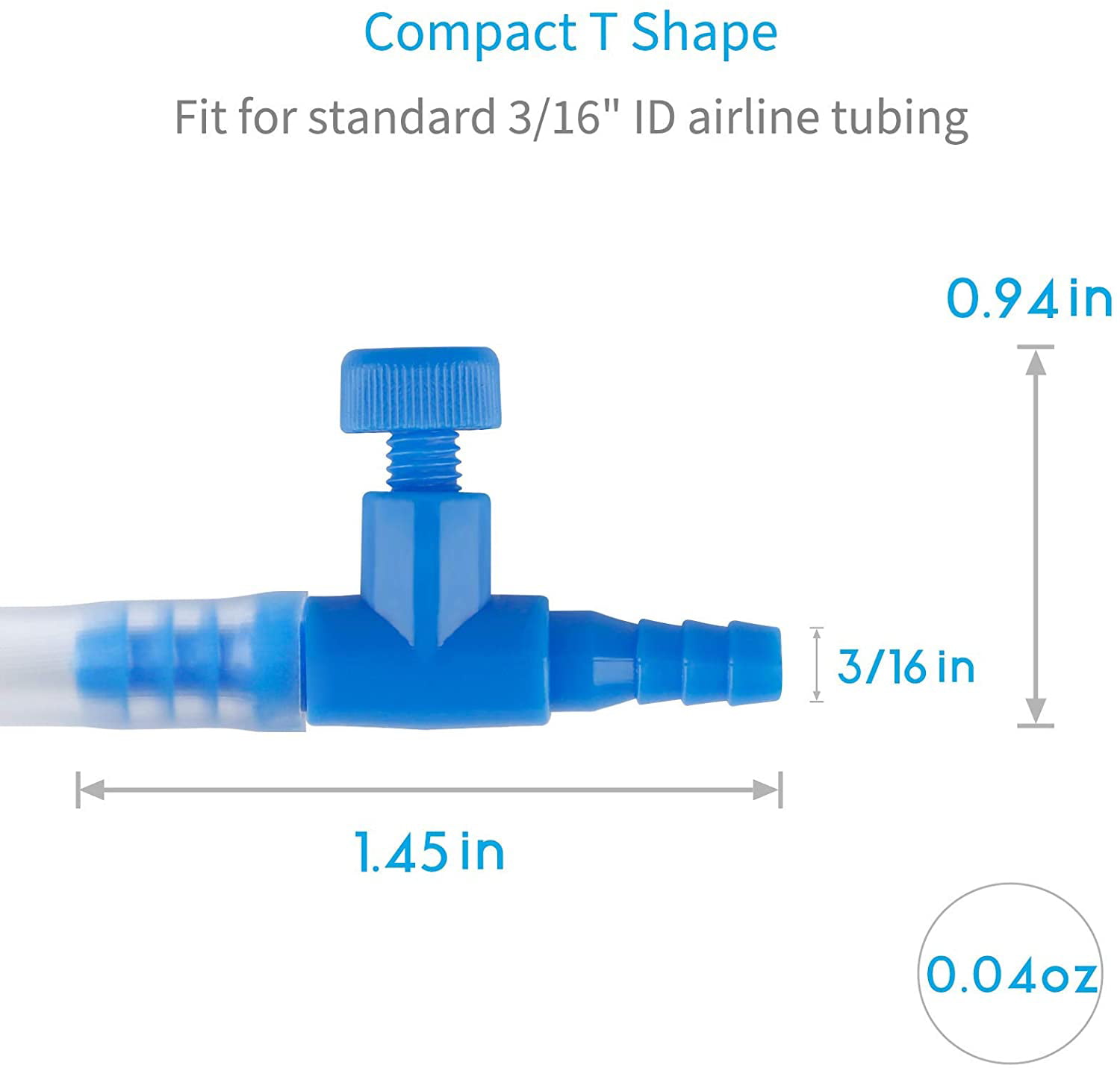 1Pc 4mm Tube Air Flow Controller T Shape Pipe Pneumatic Fitting Regulator Valve 