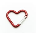 thumbnail image 3 of Pack 100 Heart Shaped Aluminum Alloy Keychain Clip Carabiner Hook Key Holder - Red color, 3 of 4