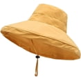 thumbnail image 5 of CoCopeaunts Large Bucket Hats Wide Brim Suncreen Basin Hat for Women Foldable Outdoor Travel Adjustable Chin Strap Fisherman Hat, 5 of 8