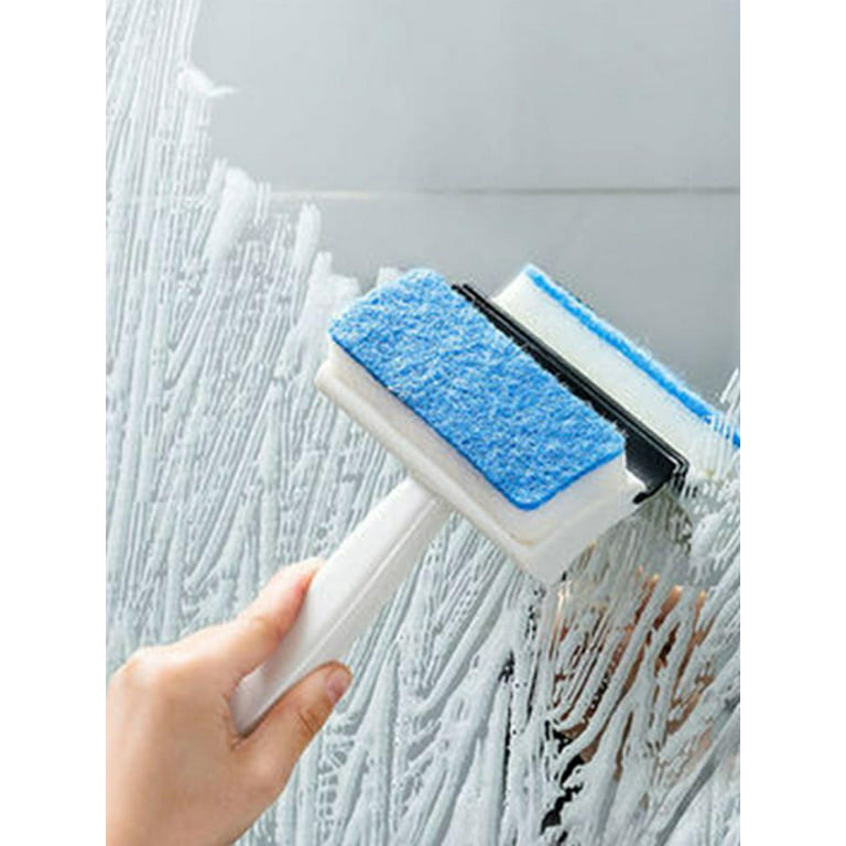 Double-Sided Glass Brush Window Cleaner Household Cleaning Tool,All-Purpose  Shower Squeegee for Shower Doors, Bathroom Squeegee , Window and Car