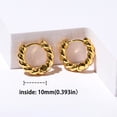 thumbnail image 3 of Accesorios de moda Pendientes Populares Europeos y Americanos Pendientes Pequeños con Abanico de Circonitas Microincrustadas Pendientes Simples de Oro Rosa Dorado, 3 of 6