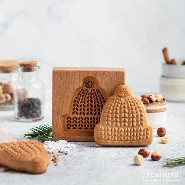 1pc, Easy Baking with Wooden Cookie Mold - Press Cookie Stamp for Perfectly Shaped Treats - Kitchen Gadgets and Accessories for Home Bakers