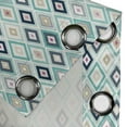 thumbnail image 4 of Ambesonne Colorful Grommet Curtain, Dots Rhombus Diamond, 50" x 84", Multicolor Turquoise, 4 of 6