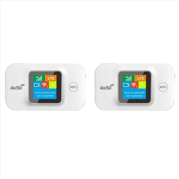 2X Enrutador WIFI de Punto de Acceso Móvil 4G/5G, Repetidor de Enrutador 4G LTE, Módem de Bolsillo con Ranura para Tarjeta SIM, Amplia Cobertura, Versión Asiática