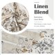 thumbnail image 5 of Cortinas Jinchan de Lino con Estampado Floral, 60 cm, Estilo Rústico, 2 Paneles, 5 of 9