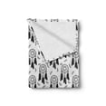 thumbnail image 2 of Dreamcatcher Soft Flannel Fleece Throw Blanket, Rhythmic Feathers Native Protective Symbol Bohemian Art, Cozy Plush for Indoor and Outdoor Use, 60" x 80", Pale Taupe Charcoal Grey, by Ambesonne, 2 of 6