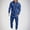 Blue, variant on Mens Jumpsuit Onesie Rompers Drawstring Hooded Full Zip One Piece Tracksuit with Pockets Coffee 10(XXL)
