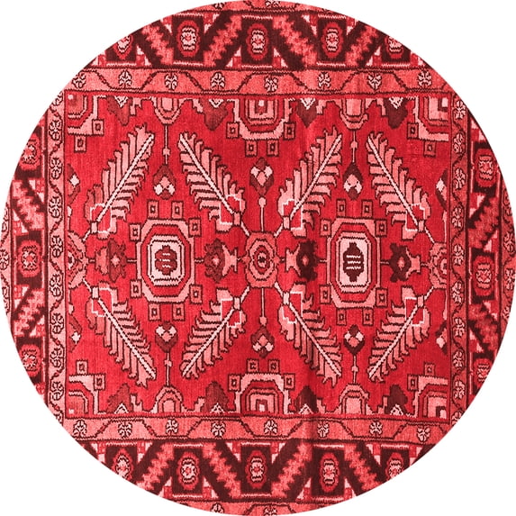 Ahgly Company Indoor Round Persian Red Traditional Area Rugs, 8' Round