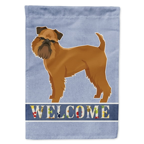 Carolines Treasures CK3603CHF Brussels Griffon Welcome Flag Canvas House Size  Large multicolor