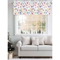 thumbnail image 5 of Colorful Dots Curtain Valances for Windows, Boho Abstract Rainbow Geometric Modern Kitchen Valance Window Treatment, Light Filtering Block Curtains for Bathroom/Bedroom/Living Room 60'' x 18'', 5 of 9