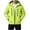 Green, variant on Sevevn Men Rain Jacket Hooded Regular Fit Waterproof Mesh Lined Fabric Dual Chest Zip Pockets Side Zip Pockets Neon Zipper Trim Cuffs For Hiking Wear