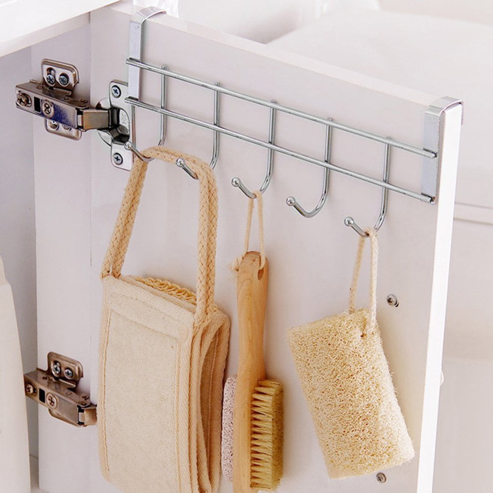 Clearance! EcoFriendly Silver Metal Over Door Home Bathroom Kitchen