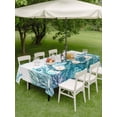 thumbnail image 4 of Outdoor Tablecloth with Umbrella Hole for Patio/Picnic/Party/Camping, Ocean Green Octopus Waterproof Table Cloth Rectangle Table Cover Washable, Coastal Coral Beach Nautical Starfish (60"x 120"), 4 of 8