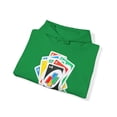 thumbnail image 2 of Card Game Stack Hoodie, Fun Draw 4 Stack Design, Retro Gaming Graphic, 2 of 5
