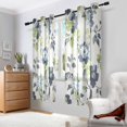 thumbnail image 2 of Yayeee Window Curtains Light Filtering 63"x42" Grommet Panel Pair Home Living Room Decor, Light Floral Pattern, 2 of 7