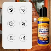 Wood Care Beeswax Polish for Furniture - Natural Wax Restoring Shine 120ML
