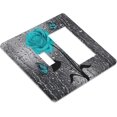 thumbnail image 3 of AIR-2 Combinaison 1-Toggle 1-Rocker GFCI/décorateur Interrupteur de Sortie Couverture Romantique Turquoise Bleu Gouttes de Pluie Rose Fleur Florale Papillon Combo Décoratif Réceptacle Double Appareil Mural, 3 of 4