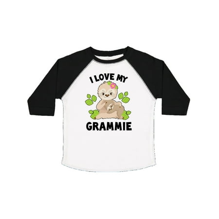 

Inktastic Cute Sloth I Love My Grammie with Green Leaves Gift Toddler Boy or Toddler Girl T-Shirt