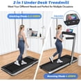 thumbnail image 6 of Walking Pad Running Machine Walking Machine for Home Under Desk Treadmill with LED Display and 12 Preset Programs 2.25HP Portable Treadmill Jogging Machine for Office Small Space On-Site, 6 of 7