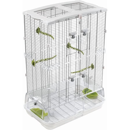 M02 Wire Bird Cage, Bird Home for Parakeets, Finches and Canaries, Tall Medium